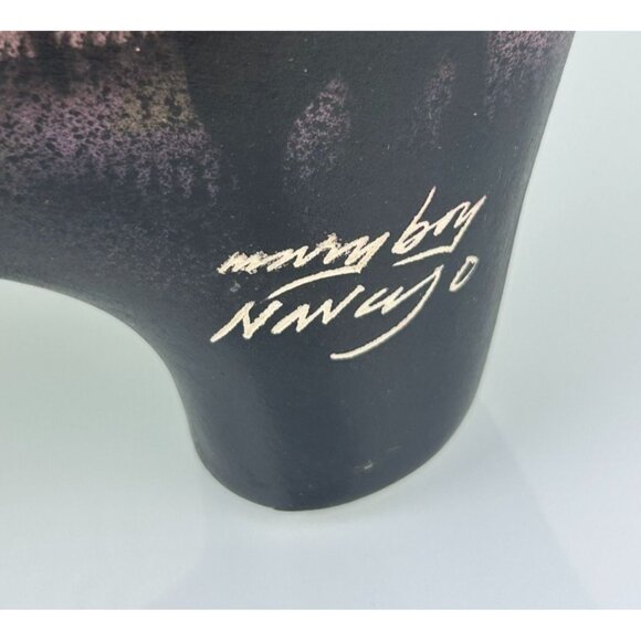 Navajo Signed Buffalo Ceramic Statue Native American Pottery Art Primitive READ - Picture 7 of 16